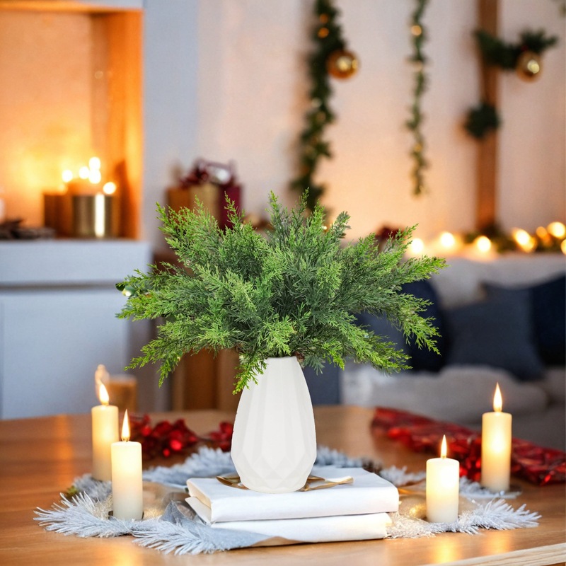 メーカー卸売模擬緑の植物クリスマス松葉手触り挿し木 5 ソフトリーフガーランドアクセサリー家の装飾|undefined