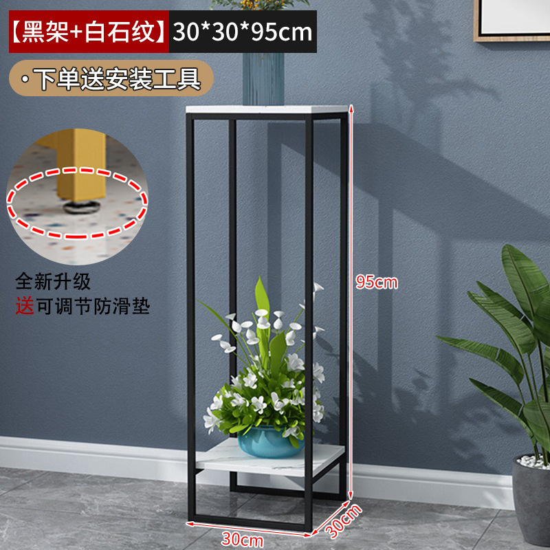 블랙 프레임 + 화이트 스톤 패턴 30*30*95 두꺼운 프레임과 두꺼운 데스크탑