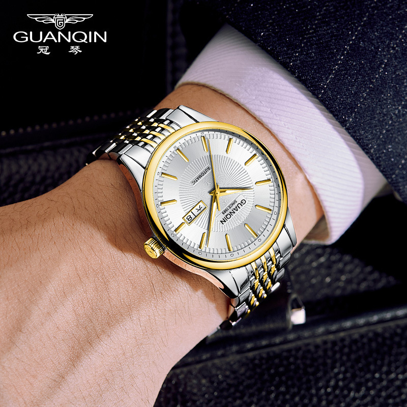 瑞士冠琴手表男新款机械表全自动夜光防水休闲商务品牌腕表GJ1626