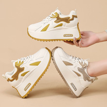 2025秋冬季厚底女式休闲单鞋内增高小白鞋子百搭减震鞋子女鞋百搭