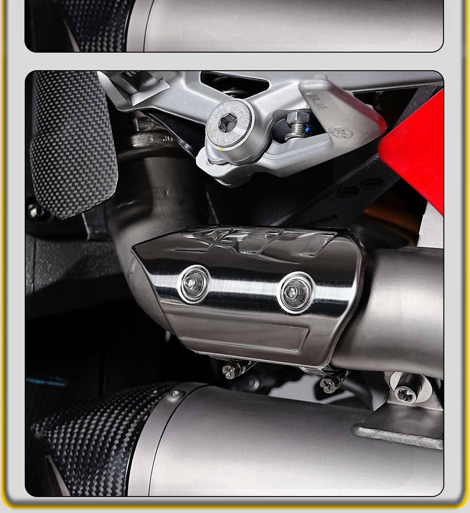 Motorcycle Modified Exhaust Pipe Anti-Scald Cover Sc Stainless Steel Universal High-Temperature Resistant Heat Insulation Mid-Section Decorative Panel Protective Cover