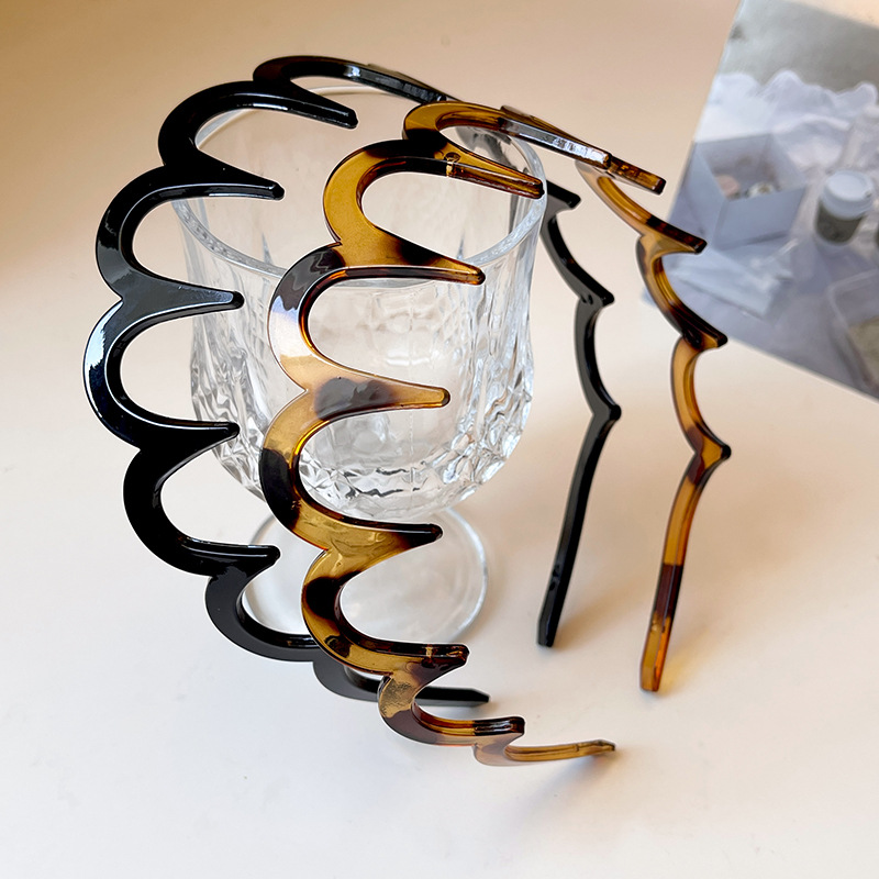 Estampado de leopardo, peine de pelo ondulado con dientes, diadema 2025 nuevo temperamento, diadema superior de alta calidad, accesorios para el cabello de todo fósforo de moda para mujer