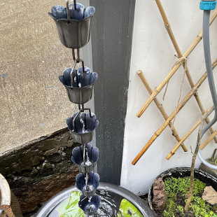Aluminum Alloy Rainwater Chain Villa Temple Rainwater Chain Japanese Courtyard Copper Rainwater Chain Eaves Drainage Rainwater Chain