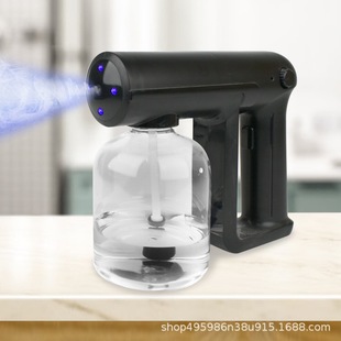 Cross-border foreign trade new products wireless handheld spray disinfection gun alcohol sprayer rechargeable portable blue light atomization gun
