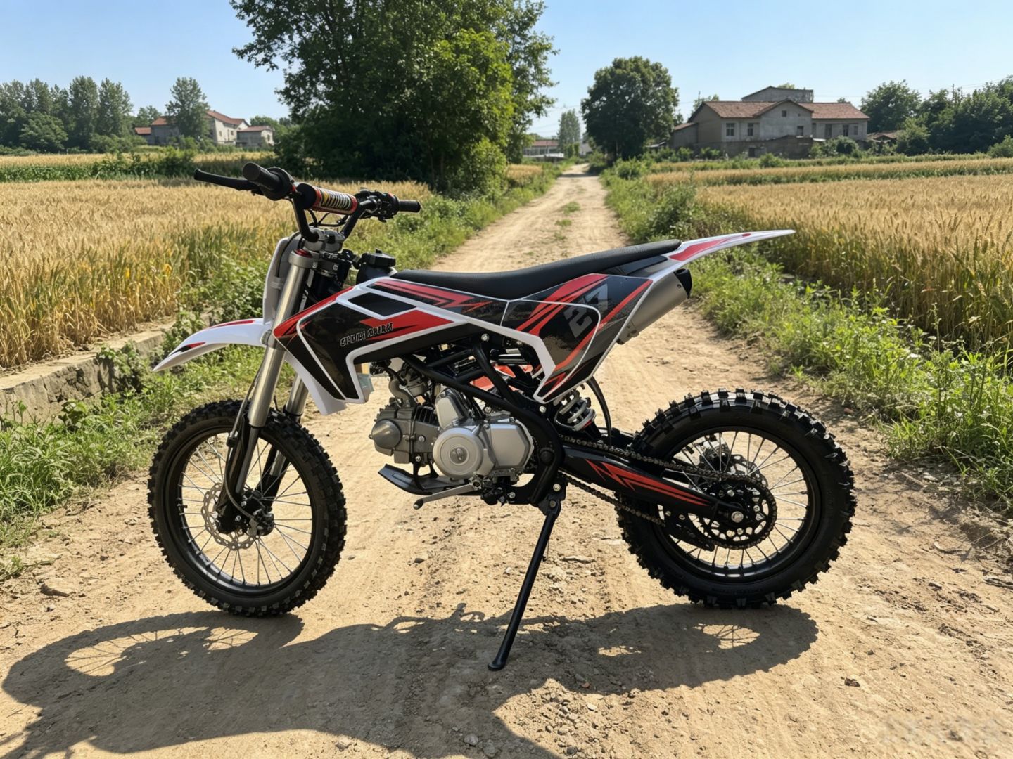 Reinforced Frame Double-Beam Two-Wheel Off-Road Motorcycle 125CC Adult Gasoline Mountain Bike Track Motorcycle