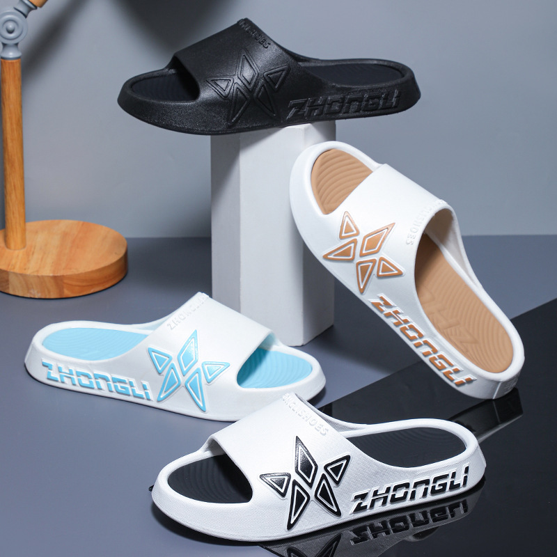 Cross-border men's slippers outdoor wear summer outdoor extra large size trend thick bottom non-slip indoor leisure sandals and slippers for men Cross-border men's slippers outdoor wear summer outdoor extra large size trend thick bottom non-slip indoor leisure sandals and slippers for men
