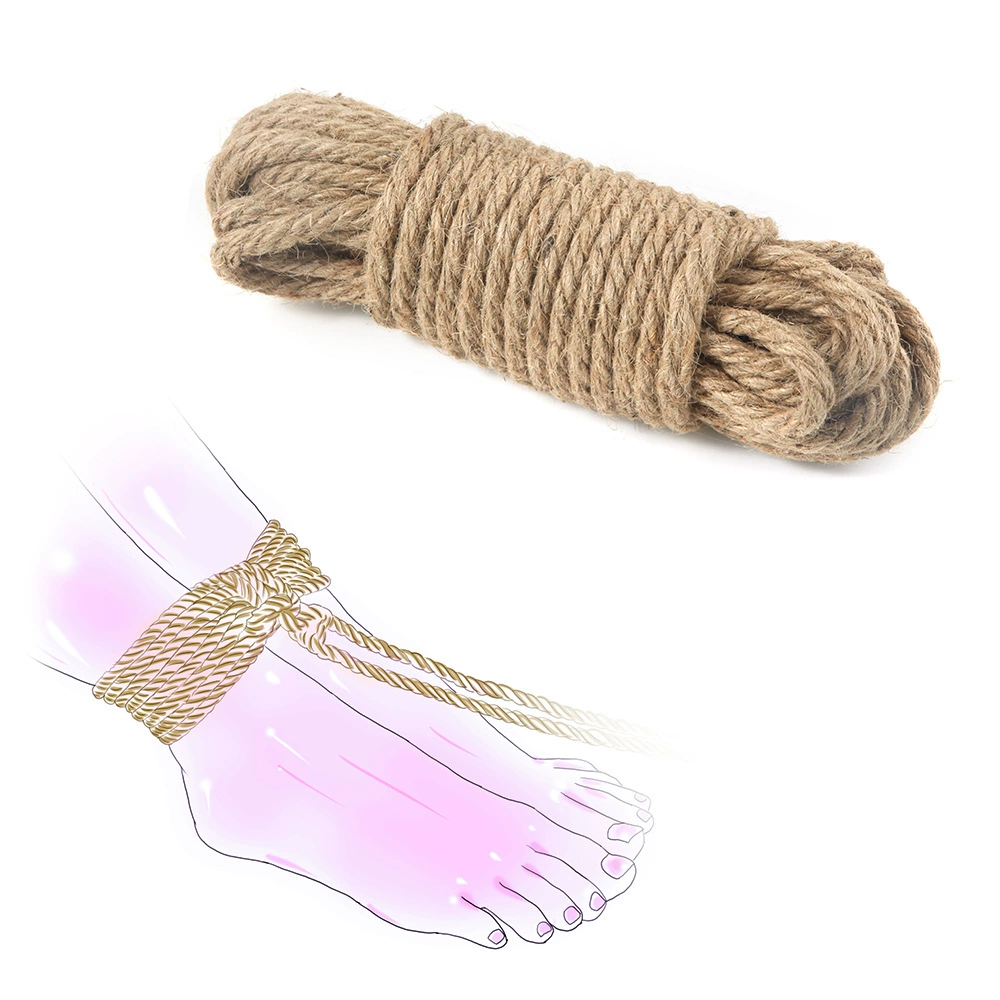 Hemp Bondage Rope (Muqu) 5–40 m options, natural jute, metal or plain ends