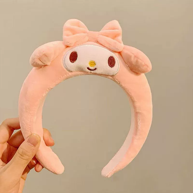 Детский плюшевый ободок (Sanrio), для умывания и декора, мягкий, с героями Kuromi/ My Melody