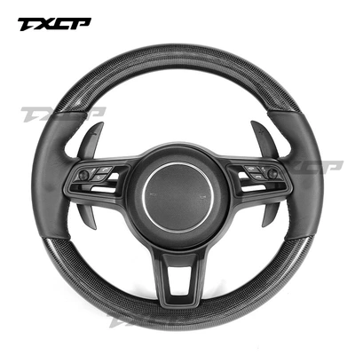 Suitable for Porsche Cayenne 957 upgraded to the new 958 carbon fiber sports round steering wheel (Steering wheel) - carbon-fiber-model