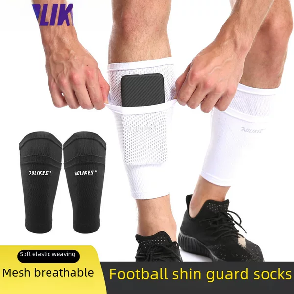 Aolikes Insert Flap Pocket Pants Socks Leggings Football Leggings Socks Adult and Kidsren Breathable Leg Guards Socks