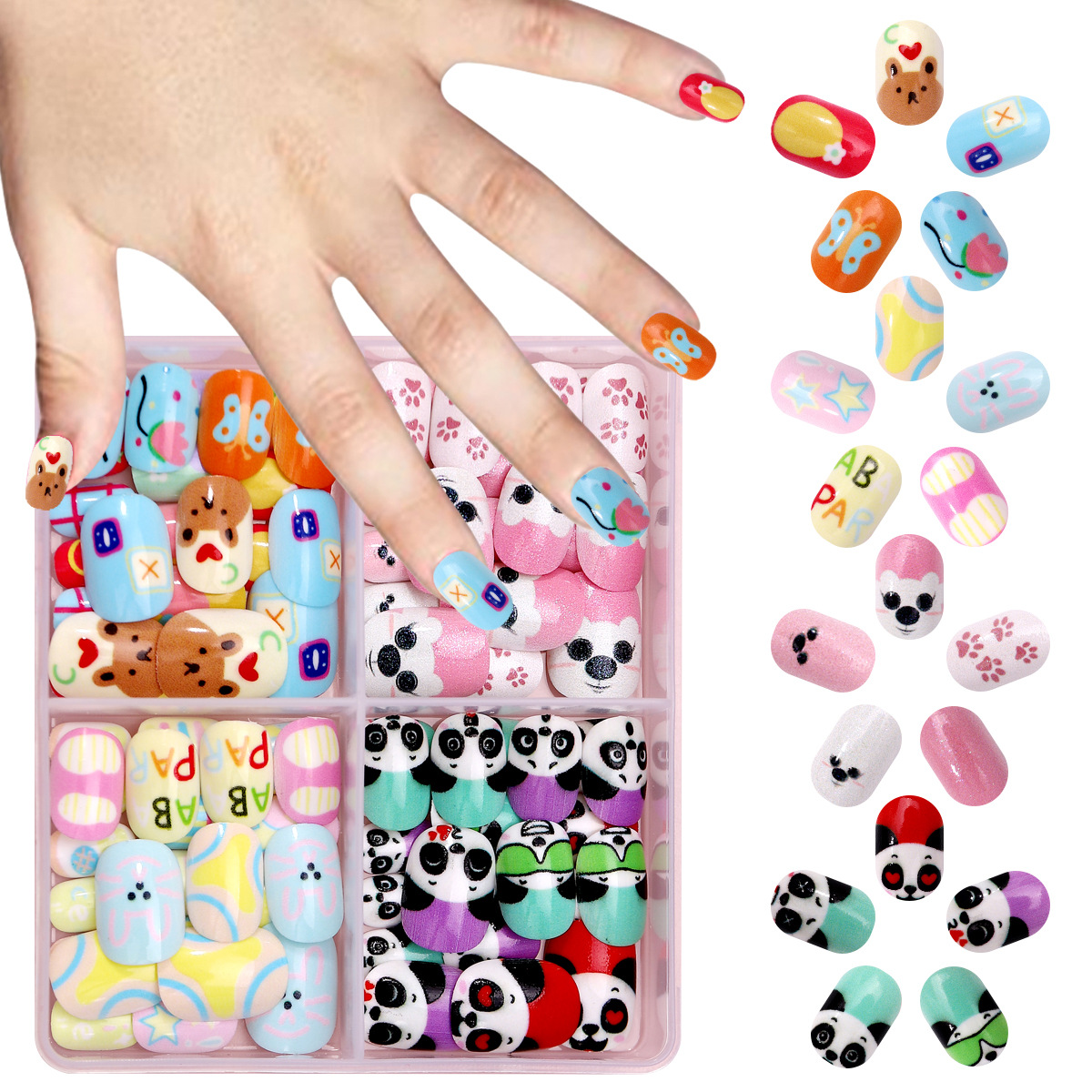 Set de manicura para niños ZHJP-392 (incluye 3 pegamentos de gelatina gratis + pequeñas limas de pulido)