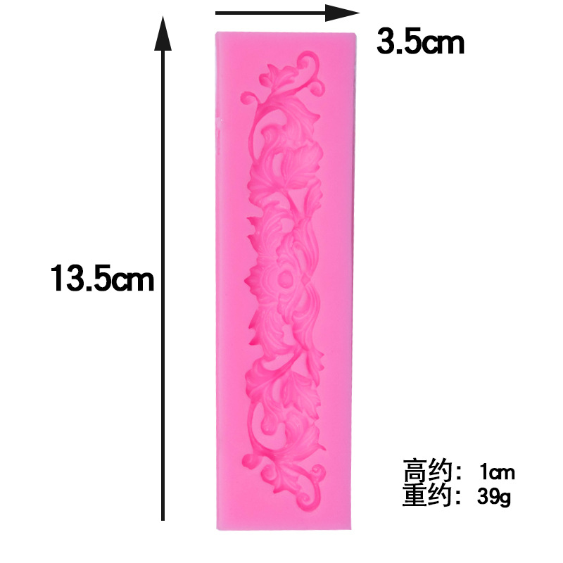 DIY hornear pastel molde vintage tengxian flor vid forma fondant silicona molde encaje patrón pastel borde