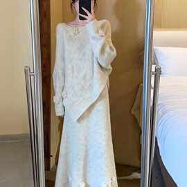 2026潮流女装新款韩系慵懒风针织半身裙子秋冬季韩系淑女风厚款