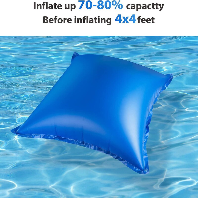 Inflatable Pool Air Filled Pillow Air Bag Anti-Slow Impact Outdoor Swimming Pool Cover Inflatable Floating Pillow Bathtub Cover