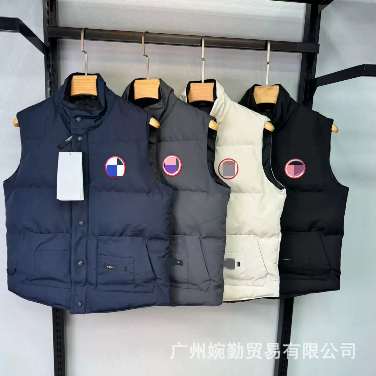 Трансграничный большой гусиный жилет зимний новый потовый стиль хлопчатобумажная одежда внешнеторговое качество хлопок утолщенные теплые куртки от имени волос