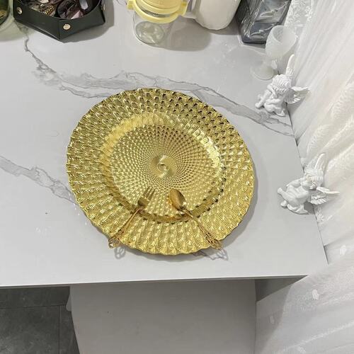 European-style plate, high-looking fruit plate, wholesale gift for customers, fruit plate, home use, gold, silver, rose gold