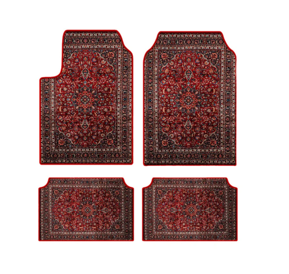 Temu Label Cross-Border Bohemian Style Foot Mats for Home Use, Dirt-Resistant and Non-Slip, Four-Piece Set, Car Floor Mats Available for Dropshipping