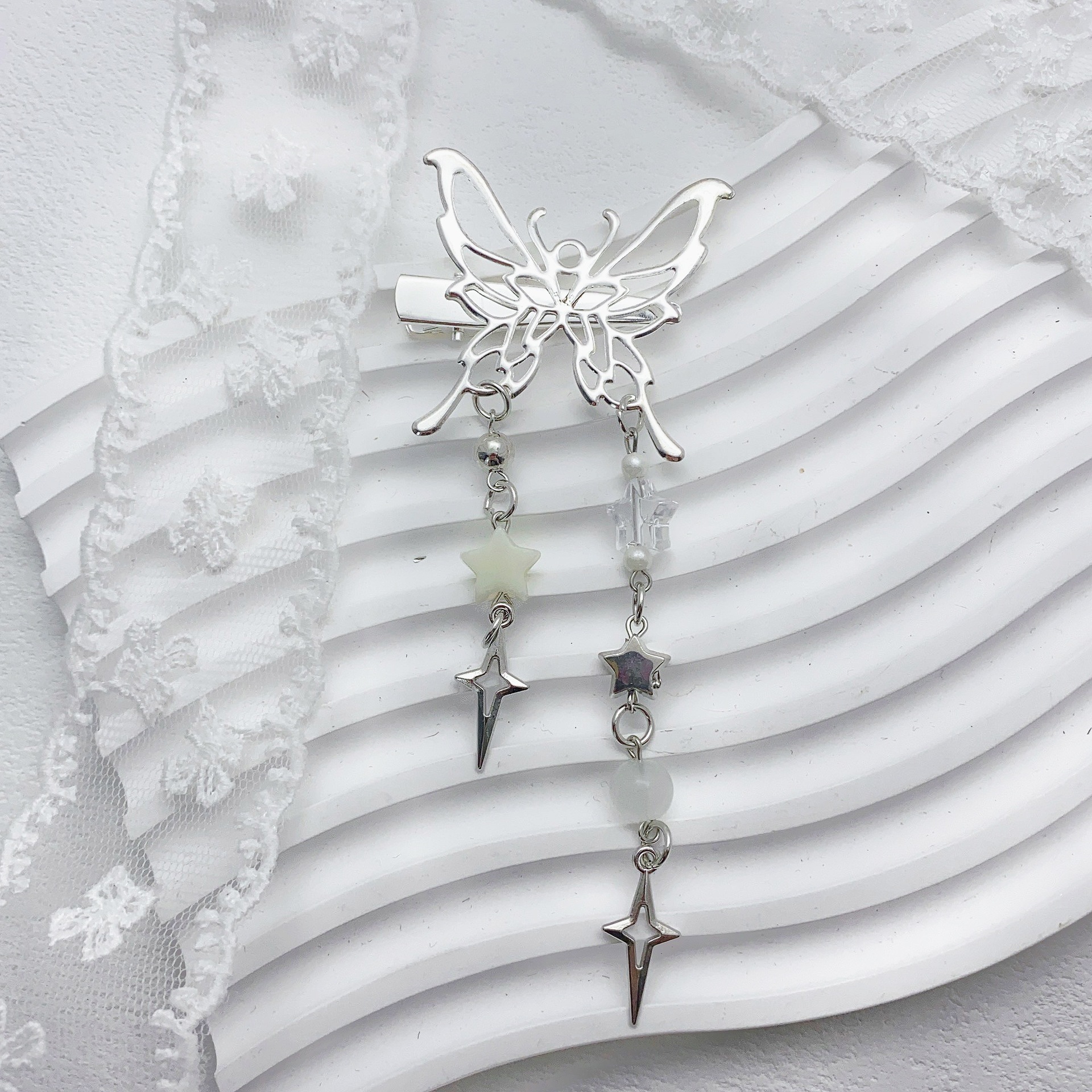 Women's Gender IG Style, Lady Style IG Style Lady Women's Butterfly Alloy Charm Hair Clips