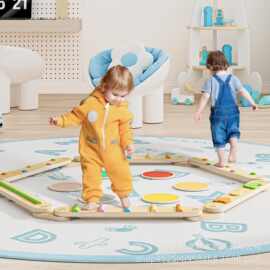 跨境平衡木幼儿园平衡玩具蒙特梭利脚踏木质玩具早教益智玩具