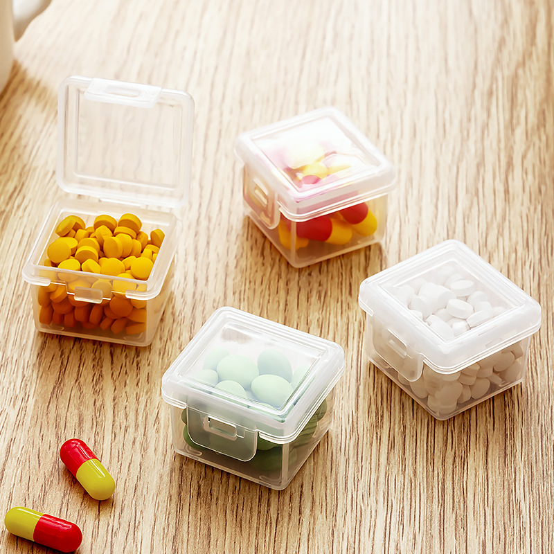 Small Medicine Box, Portable Medicine Dispensing Box, Mini Sealed Vitamin Box, Morning, Noon, and Evening Portable Classification Storage Box