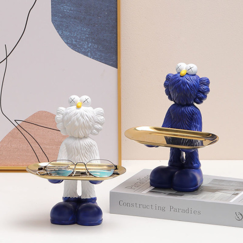 Creative Cartoon Doorway Entrance Key & Jewelry Storage Box Decorative Item: Sesame Street Doll Figurine for Living Room Display