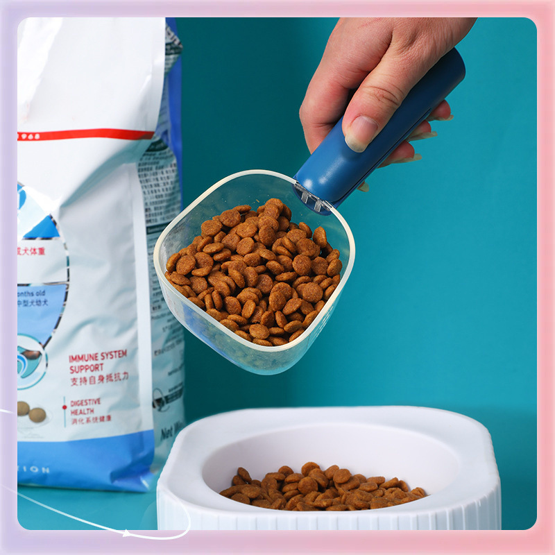 ๑New pet food transparent spoon supplies with scale for feeding cats…