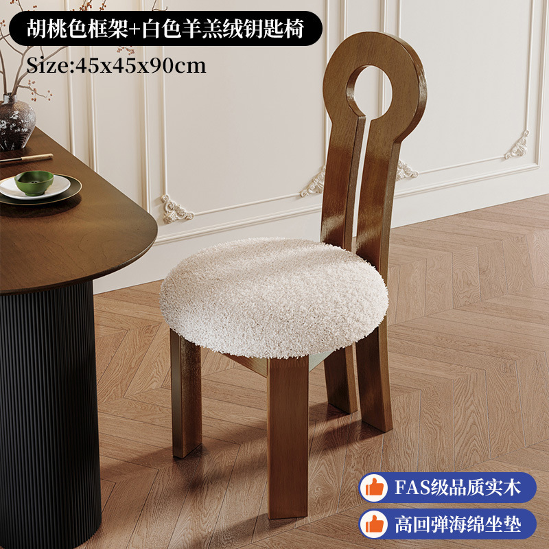 Sillas de comedor de madera maciza estilo medieval sillas de mesa de comedor casera mezcladas sillas de hipopótamo sillas de respaldo de sirena retro tela de caña