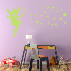 夜光牆貼 魔法仙女星星熒光貼臥室客廳兒童房創意DIY裝飾自粘牆貼