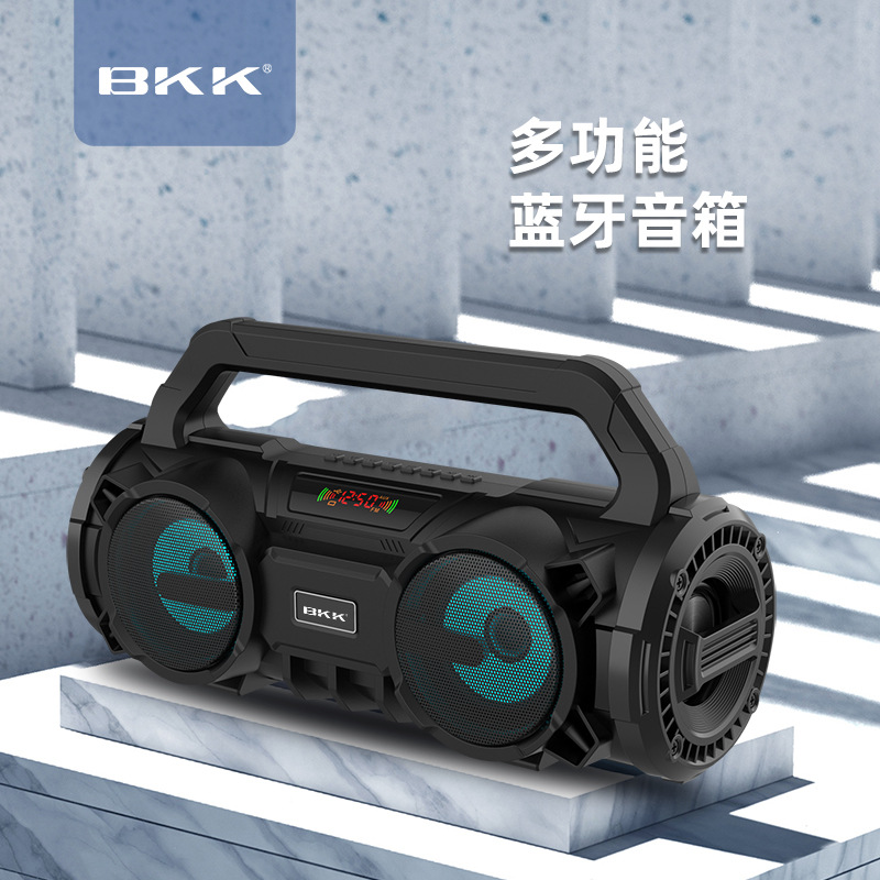 Factory BKK portable speaker outdoor card-inserting double speaker audio square dance radio for the elderly wholesale