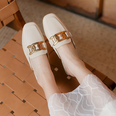 半包头拖鞋女夏外穿网红时尚2021新款仙女鞋温柔低跟穆勒鞋女春秋