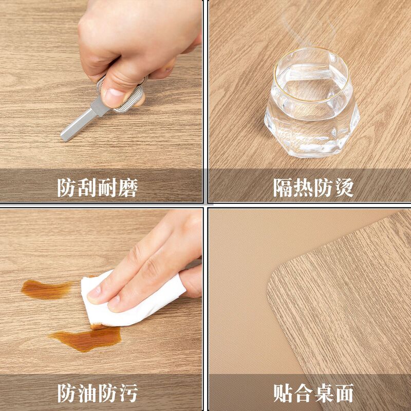 仿木纹皮革防水超大号鼠标垫原木色加厚书桌垫办公学习电脑桌桌垫|undefined
