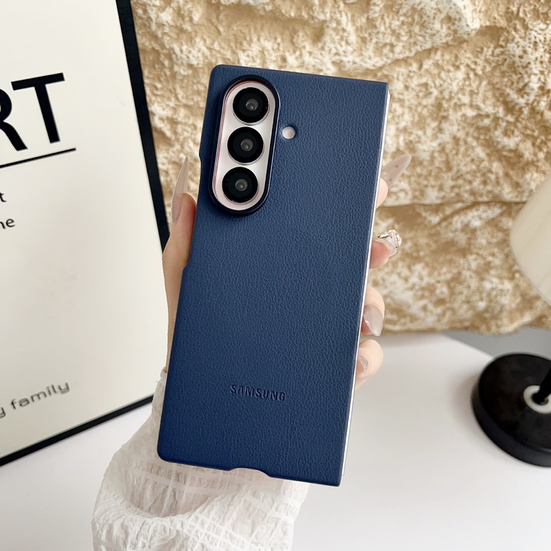 Samsung Zfold7 磁気レザー携帯電話ケース Galaxy Zfold7 プレーンレザー折りたたみ落下防止保護カバーに適しています。|undefined