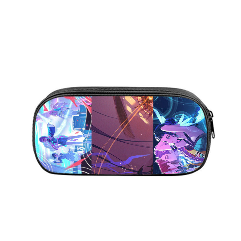 クロスボーダー Huntrix Kpop 学生プリント鉛筆バッグ Kpop ハンター魔女グループ学生収納文具バッグ鉛筆バッグ|undefined