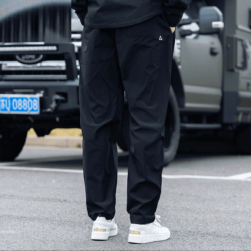 Navy Blue Casual Pants with Triangle Logo Softshell Jacket Men's Autumn American Functional Pants Three-Proof Outdoor Hiking Pants Navy Blue Casual Pants with Triangle Logo Softshell Jacket Men's Autumn American Functional Pants Three-Proof Outdoor Hiking Pants