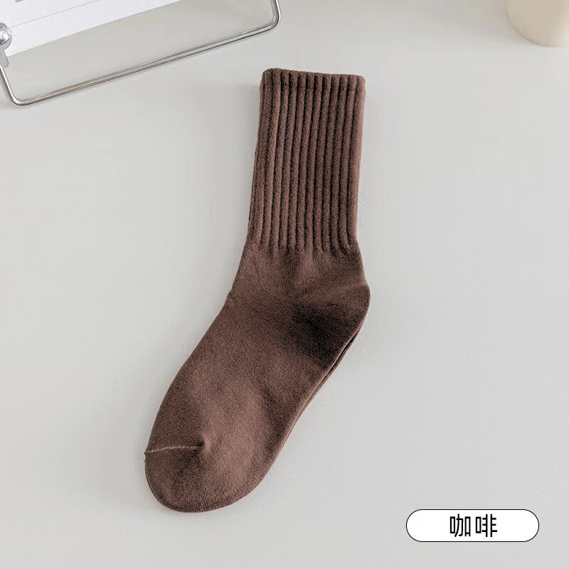 Dark coffee / One size fits all nude socks