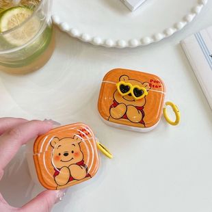 Трехмерные солнцезащитные очки «Медовый горшок» с медведем, подходящие для Airpods3 Apple Bluetooth, беспроводные наушники 2/3 поколения pro2 Wave