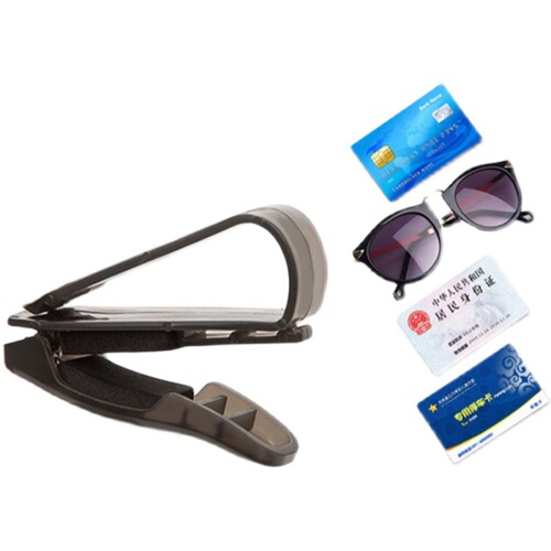 Car sun visor storage clip multifunctional cartoon car glasses clip car sunglasses holder card clip