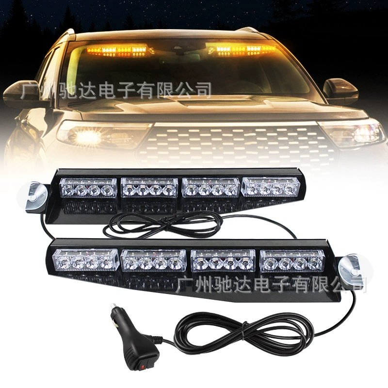 32LED солнцезащитный козырек вспышка световой полосы лобового стекла в автомобиле приборная панель солнцезащитный козырек аварийный свет опасности зеленый