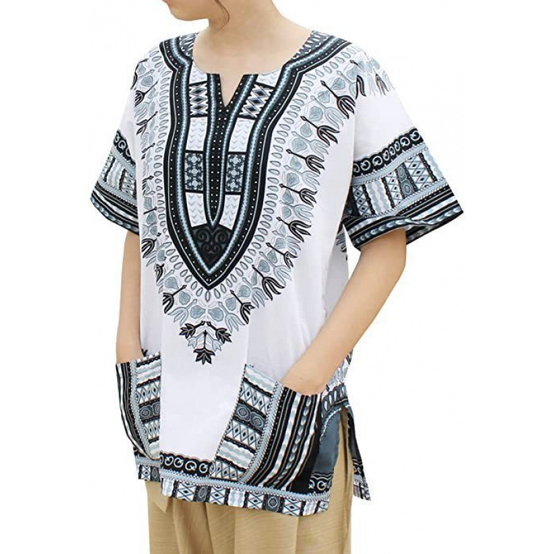 Amazon Raanpahmuang New Product Dashiki Xiji Clothing Men's European and American African Shirt Short Sleeves Amazon Raanpahmuang New Product Dashiki Xiji Clothing Men's European and American African Shirt Short Sleeves