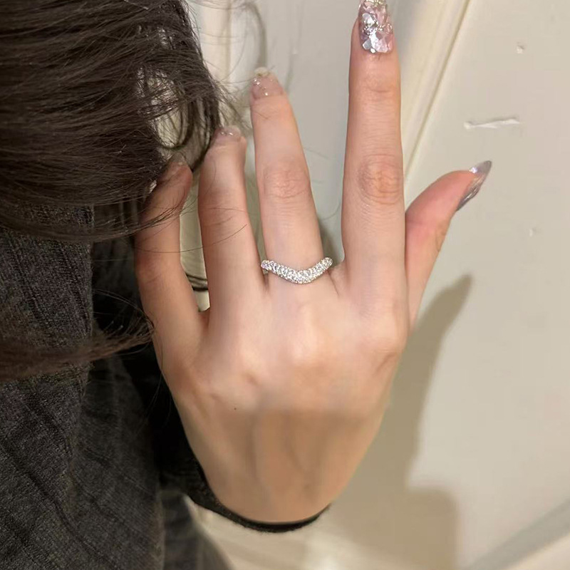 Rings Classification 925 Sterling Silver Solid Color Zircon Rings
