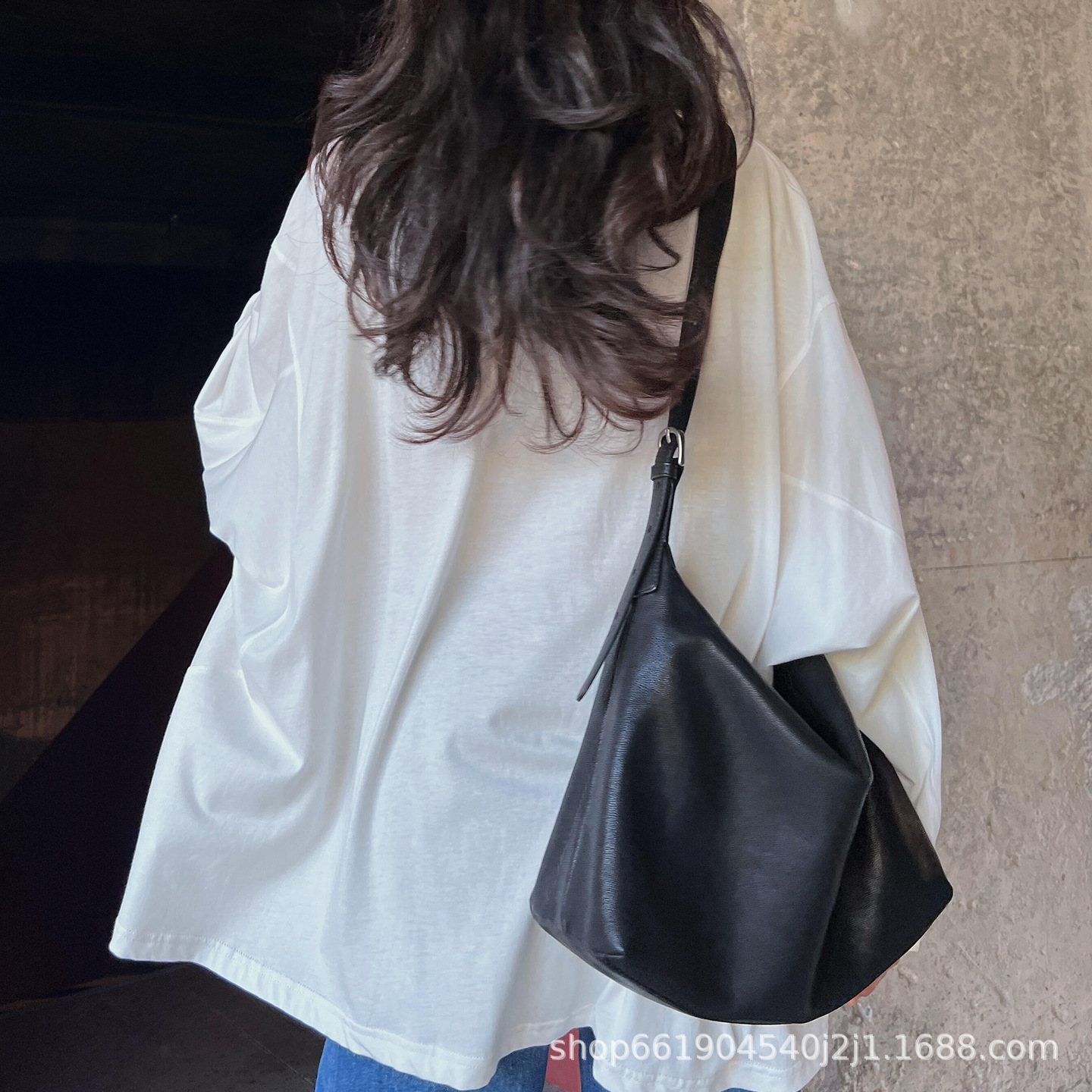 Qiu Zhen Vegetable Tanned Cowhide & Sheepskin Double-Handle Hobo Bag Large Capacity Shoulder Crossbody Commuter Bag For Women - Thumbnail 4
