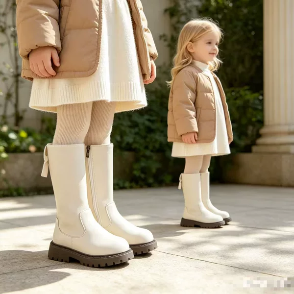 Girls' Boots, No More Than Knee-High, Autumn and Winter High Boots, Catwalk Performance Boots, Kidsren's Fashion Princess High Boots, Simple