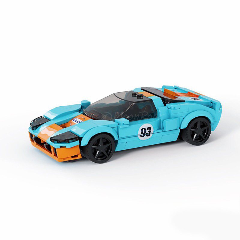 Compatible with Lego domestic building blocks car model assembly sports car Ford GT 40speed8 grid car boy toy gift