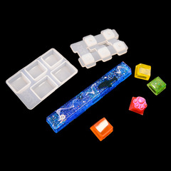 diy glue keycap mold diy personalized mechanical keyboard silicone mold translucent cute cat claw keycap mold