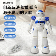 跨境专供遥控机器人智能编程手势感应机器人男孩USB充电儿童玩具