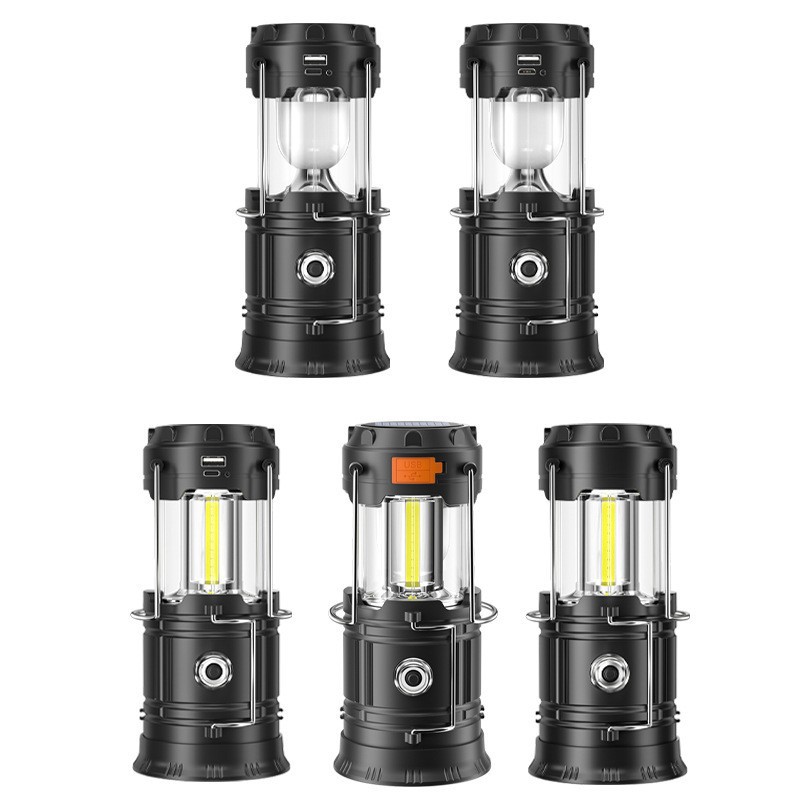 户外LED野营灯USB充电帐篷照明手提露营灯手摇发电太阳能应急马灯