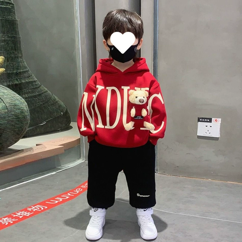 [Собрано 1,4 тысячи человек] Весенний костюм для мальчиков, новинка 2025 года, красивая детская одежда для маленьких детей, детская толстовка в западном стиле