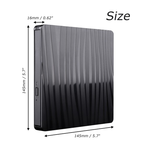 USB 3.0/Type C External DVD Drive CD DVD-RW Player Rewriter Burner Desktop