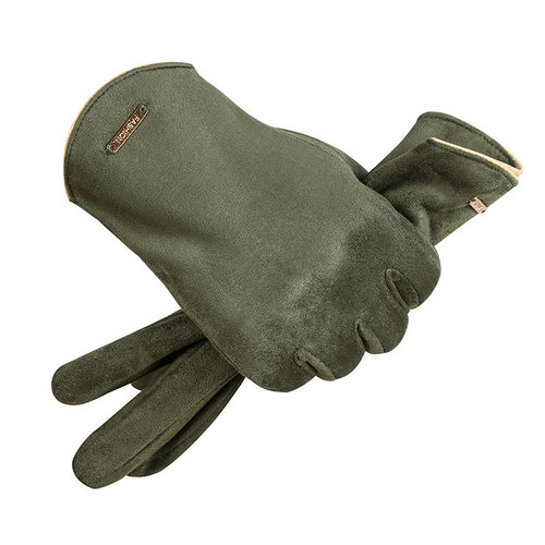 Men and Women Faux Fur Winter and Autumn Thickenable and Warm Korean Style Versatile Electric Bike Cold Resistant Touch Screen Finger Gloves