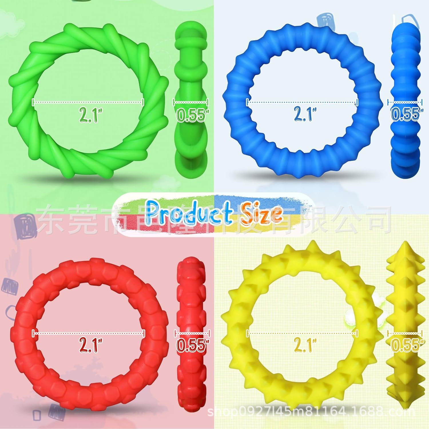 Venta caliente transfronteriza Sensory Fidget Toys anillo sensorial para niños pulsera de descompresión elástica para aliviar el estrés